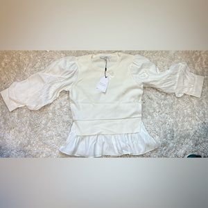 NWT English Factory Mixed Media Top